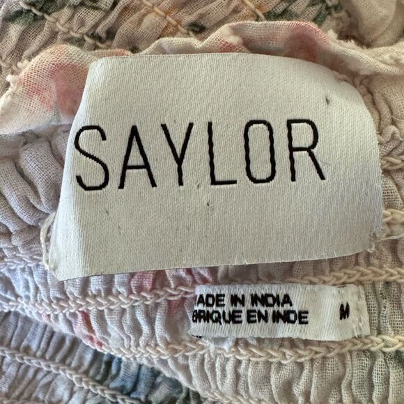 Saylor Althea Floral-Print Tiered Dress Size Medium - Picture 6 of 7